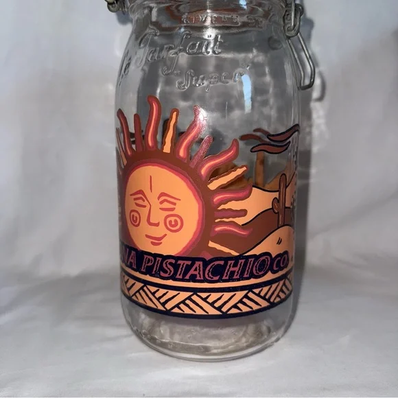 VTG Arizona Pistachio Co. Glass Canister Le Parfait Super Jar, France 2 Liter - Picture 3 of 8